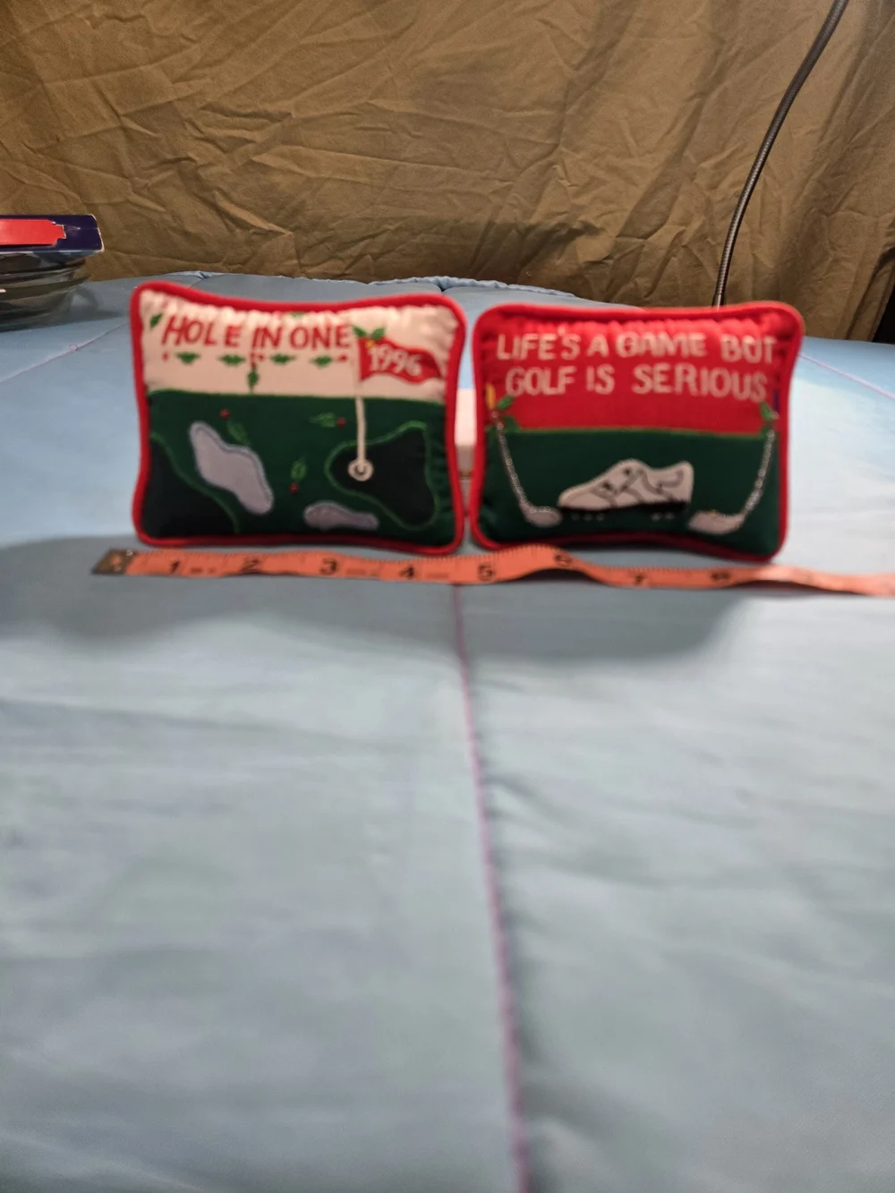Life's A Game But Golf Is Serious / Hole In One Golf Mini Pillows Set Of 2